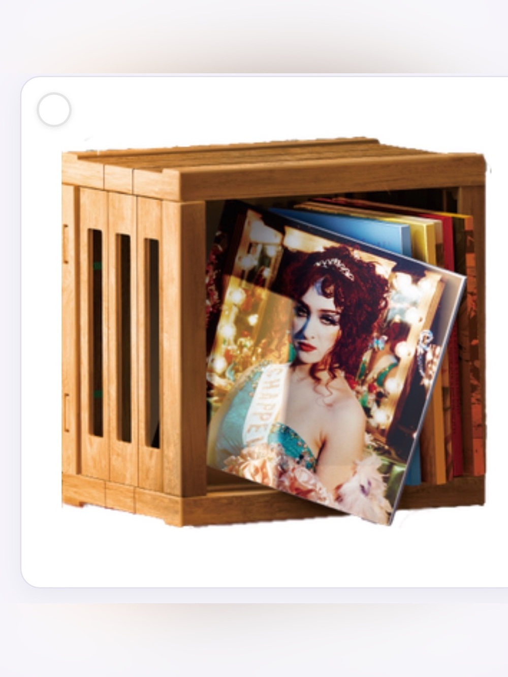 ZURU Mini Brands Vinyl Wooden Record Crate Storage Accessory
